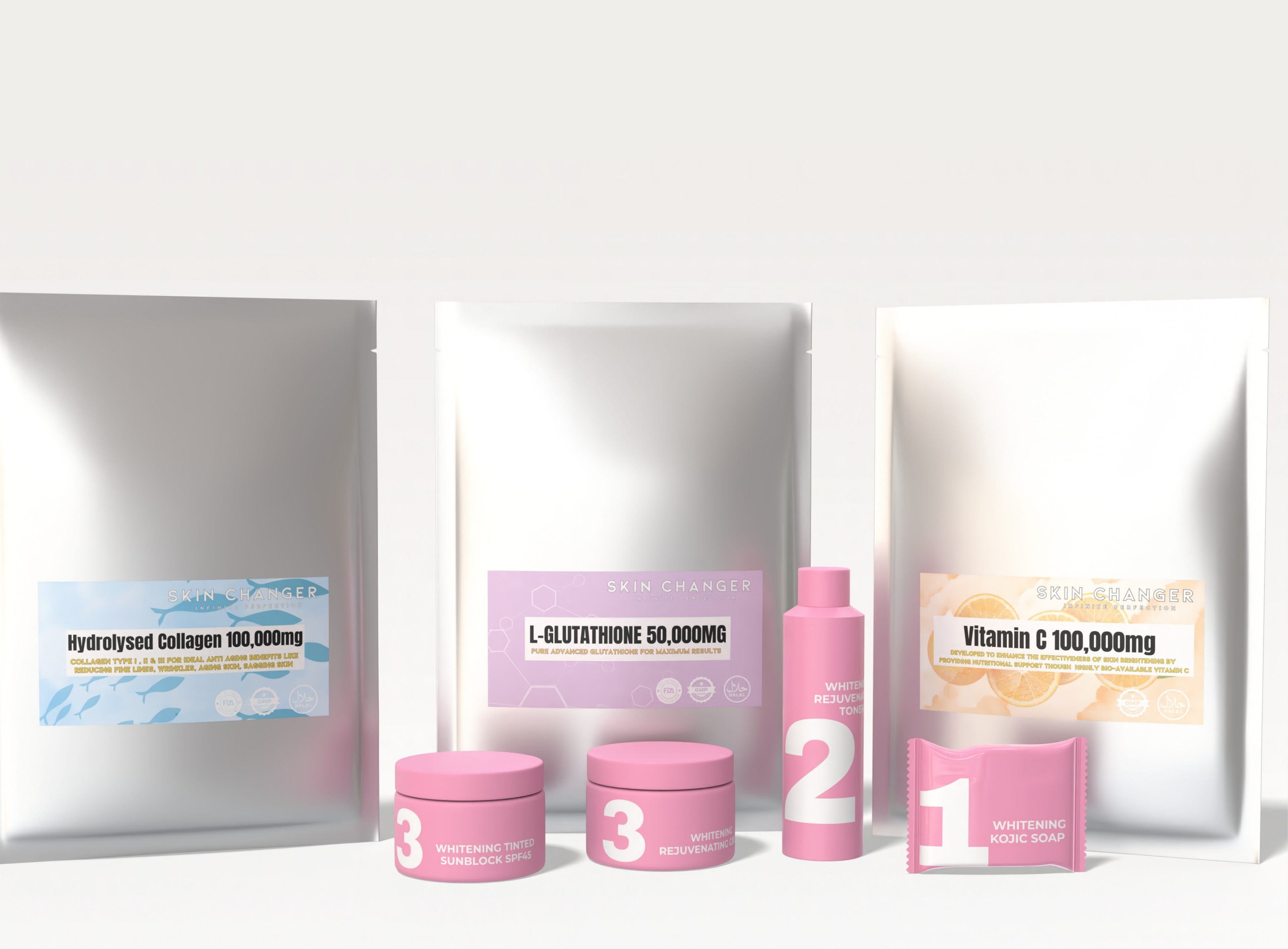 PACKAGE J1 - Korean Glass Skin Brightening Set